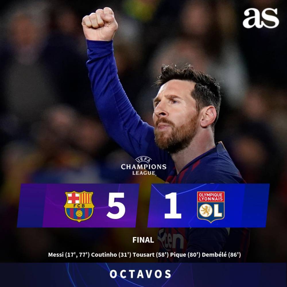 里昂碾压巴黎，皮克扛起全队